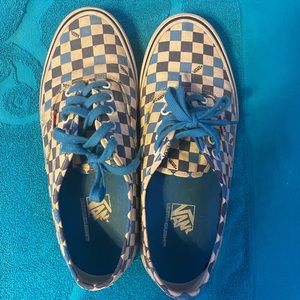 Blue checkered vans size 10.5